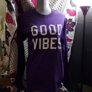 Good Vibes long sleeve tee shirt unisex